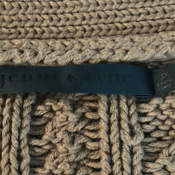 JENNI KAYNE CABLE KNIT CARDIGAN SWEATER - Picture 3 of 4